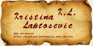 Kristina Laptošević vizit kartica